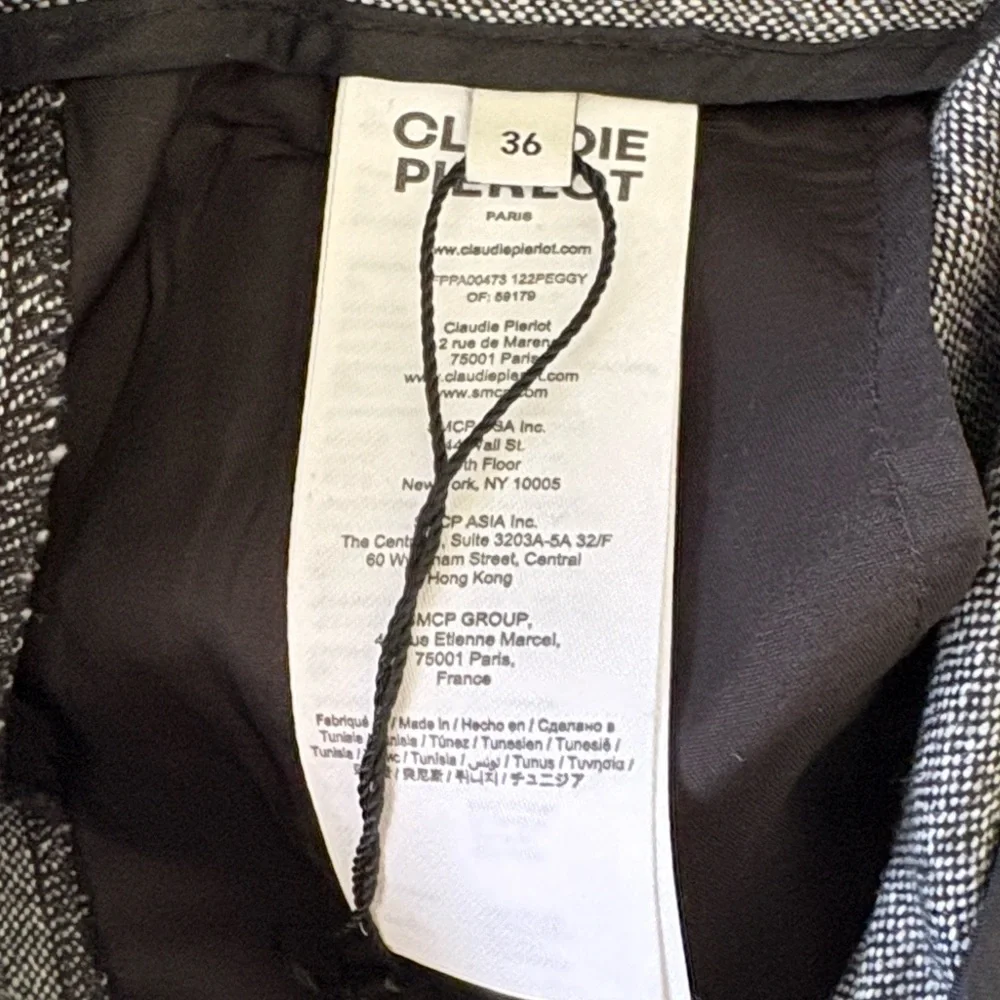 NEW Claudie Pierlot Paris High Waisted Pleated Trousers Pants in Molten Gray - 4